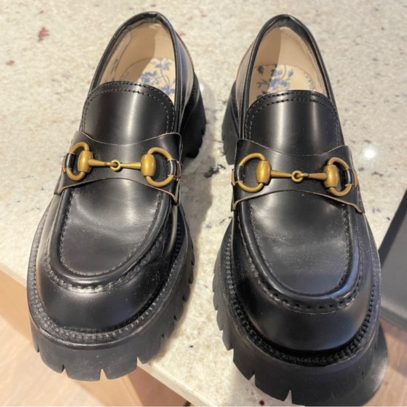 Gucci leather lug sole horsebit loafer eu38 | Poshmark