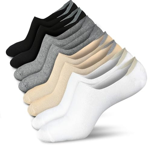 wernies No Show Socks Women Low Socks Non Slip Flat Boat Line 4/8 Pairs | Amazon (US)
