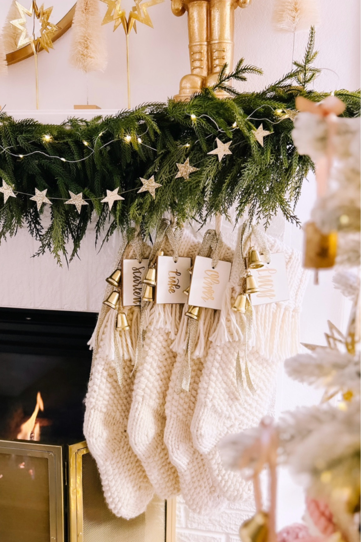 Christmas stockings are a home goods find but I’ll try to link something similar. Garland is a mix of two different brands. 

#LTKFindsUnder100 #LTKHoliday #LTKSeasonal