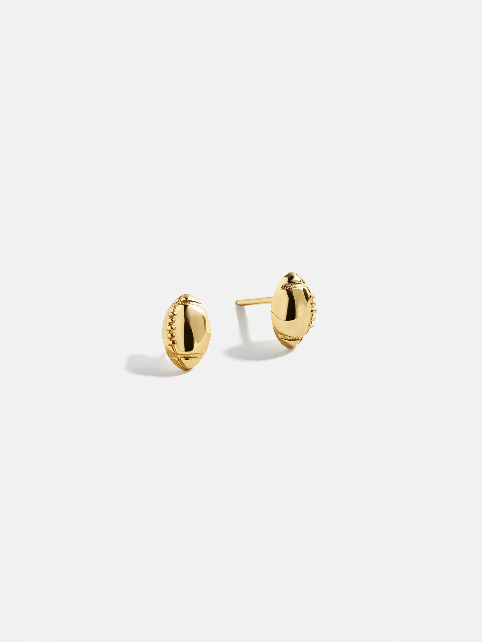 18K Gold Sports Delicate Stud - Football | BaubleBar