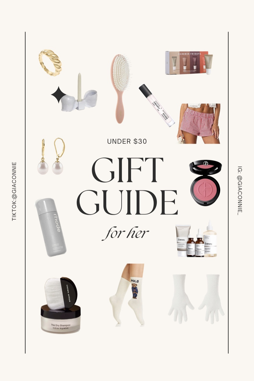 An affordable gift guide for her under $30!🎄🎀

#LTKHoliday #LTKGiftGuide #LTKfindsunder50