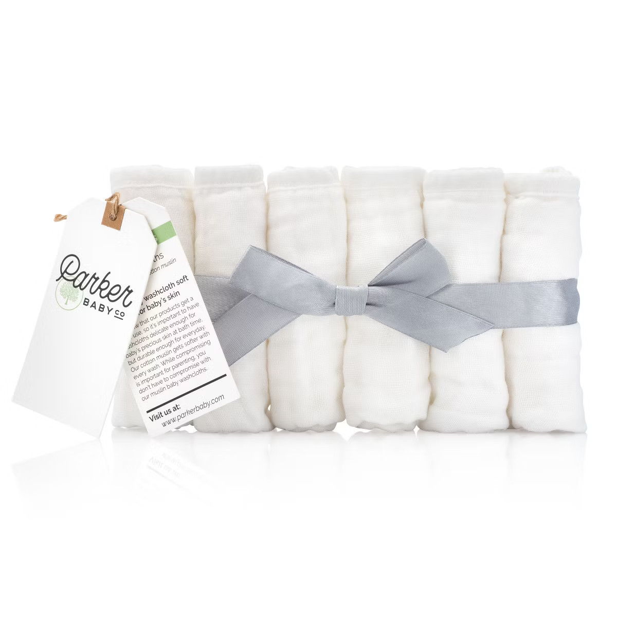 Parker Baby Co. White Cotton Washcloths - 6 Pack | Target