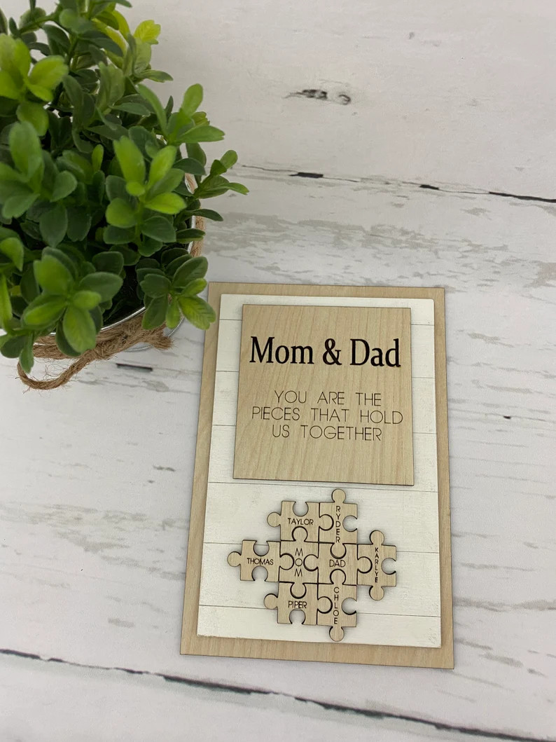Mom & Dad You Are the Pieces That Hold Us Together  Gift for | Etsy | Etsy (US)