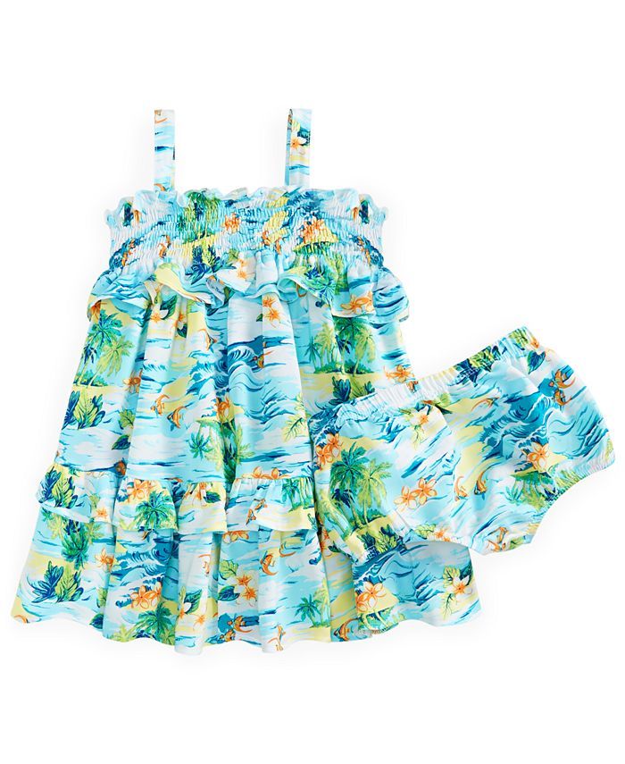 Baby Girls Tiered Ruffle Scenic Dress, Created for Macy's | Macys (US)