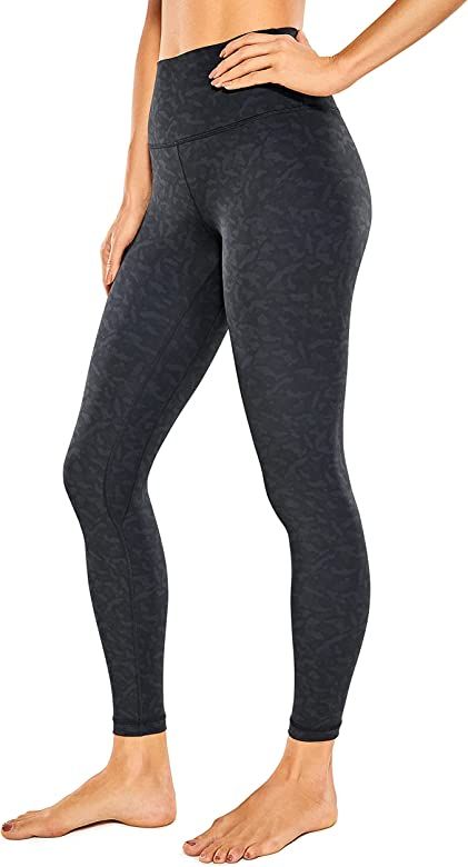 CRZ YOGA Women's Naked Feeling Yoga Pants 25 Inches - 7/8 High Waisted Workout Leggings | Amazon (US)