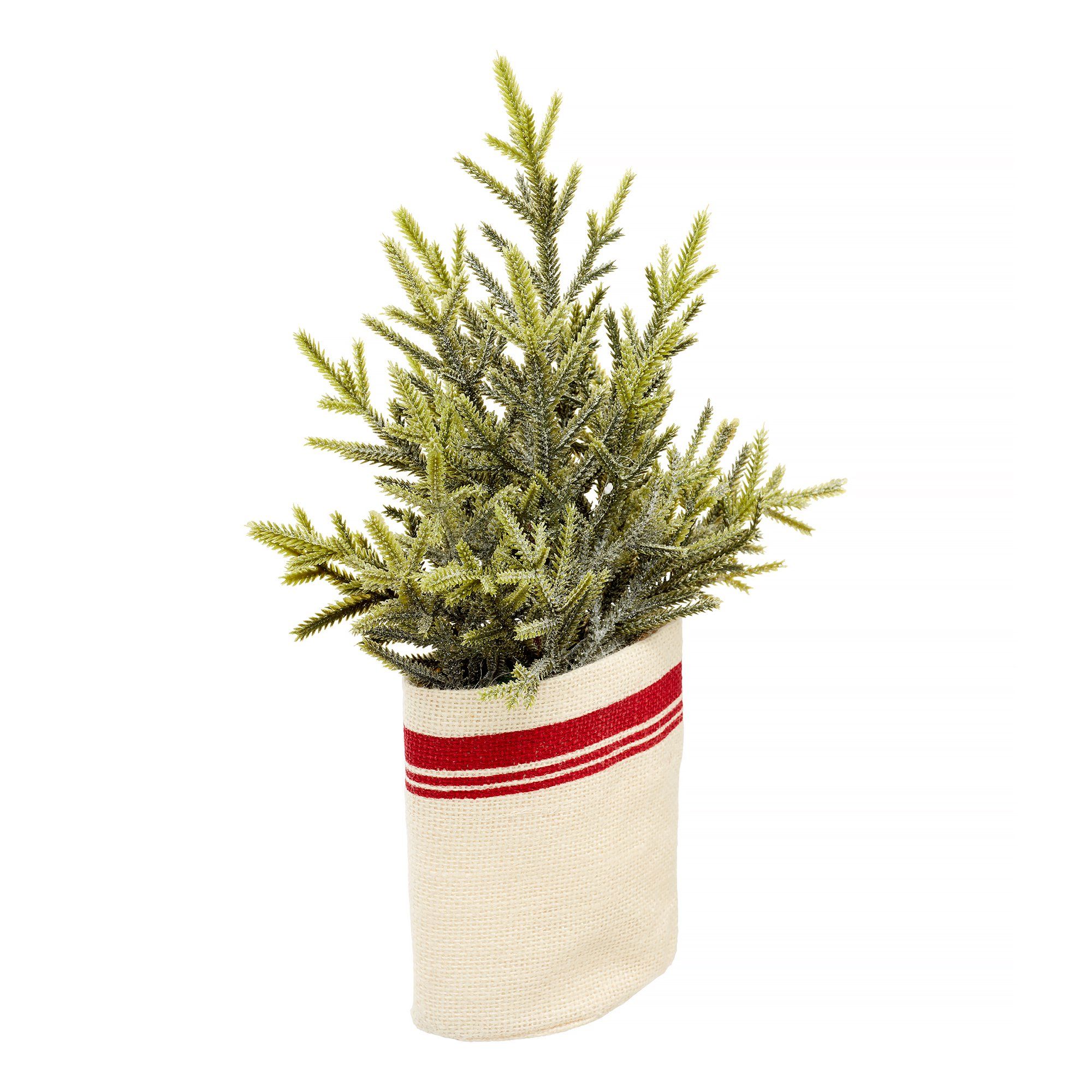 Holiday Time Mini Potted Flocked Pine Tree Christmas Tabletop Decoration, Set of 2 | Walmart (US)