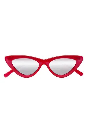Women's Adam Selman X Le Specs Luxe Last Lolita 49Mm Cat Eye Sunglasses - Opaque Red | Nordstrom