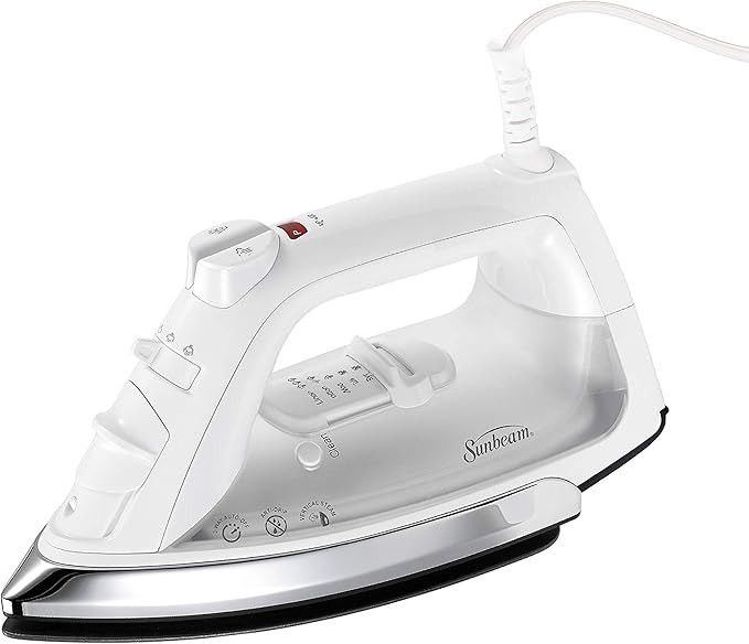Sunbeam Classic 1200 Watt Mid-size Anti-Drip Non-Stick Soleplate Iron with Shot of Steam/Vertical... | Amazon (US)