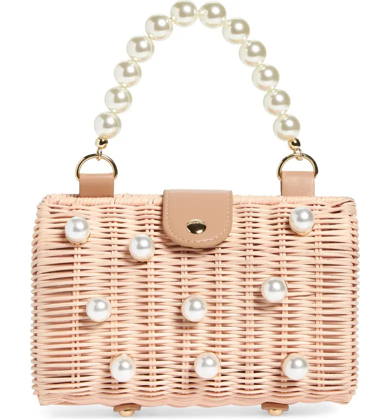 Willow Imitation Pearl Rattan Bag | Nordstrom