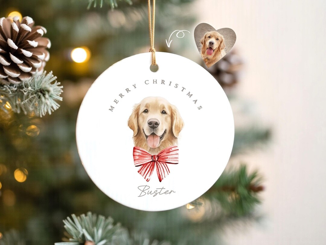 Celebrate the holidays with a personalized touch with our custom dog watercolor portrait Christma... | Etsy (US)