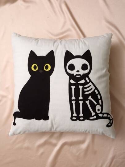 Halloween Cat Cushion Cover Without Filler
   SKU: sh2108274209783373      
          (466 Review... | SHEIN