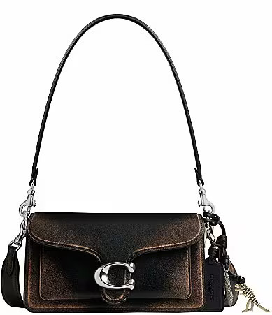COACH Loved Leather Tabby 20 Shoulder Bag - Black Brown | Dillard's