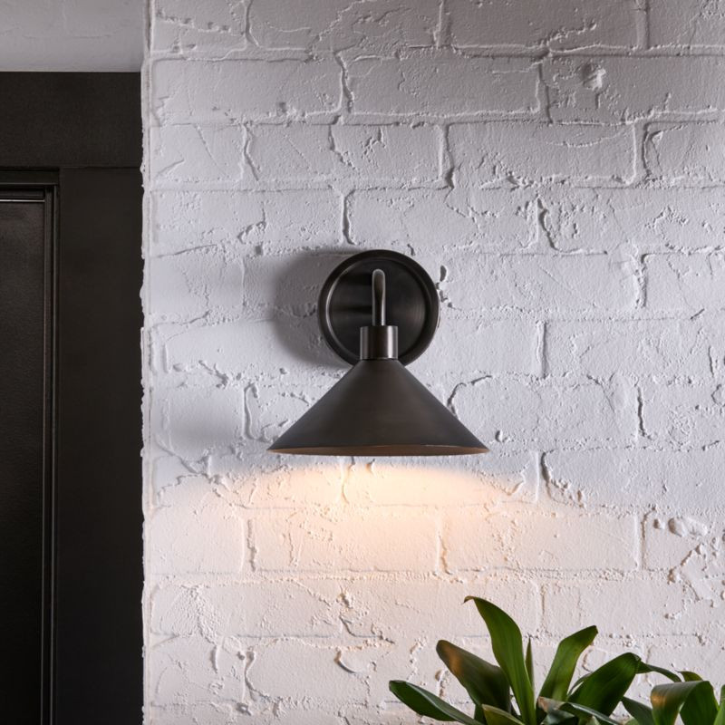 Andre Black Indoor/Outdoor Wall Sconce Light + Reviews | Crate & Barrel | Crate & Barrel