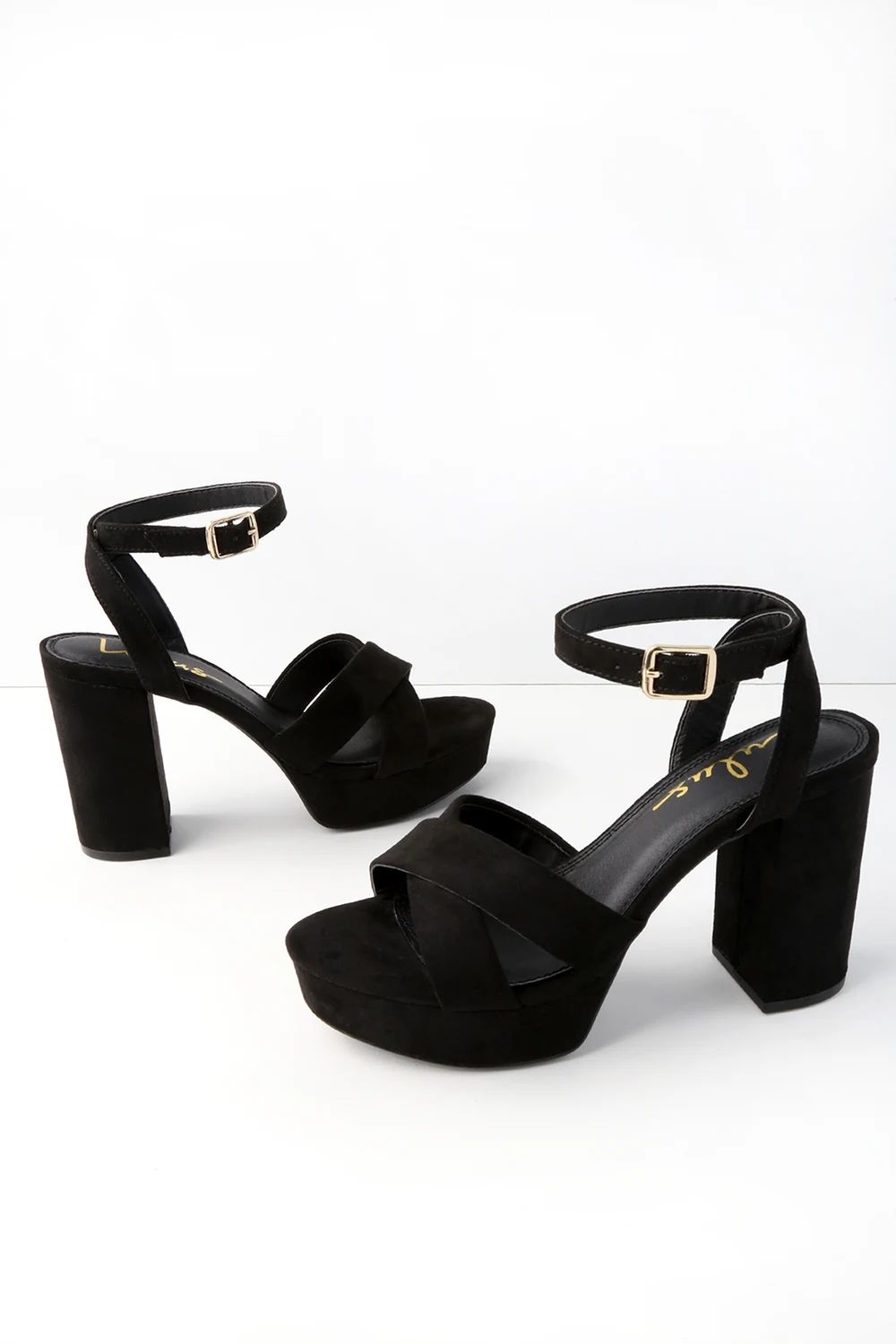 Selah Black Suede Ankle Strap Heels | Lulus (US)