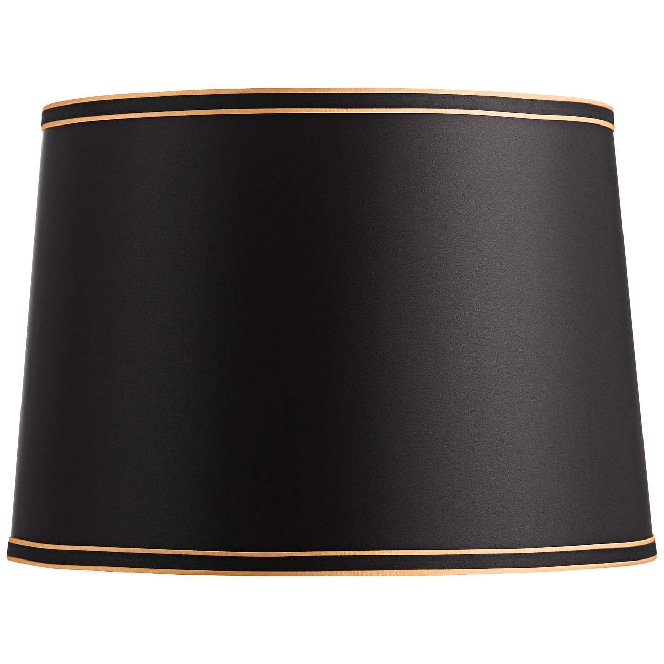 Black Shade with Black and Gold Trim 14x16x11 (Spider) | Lamps Plus