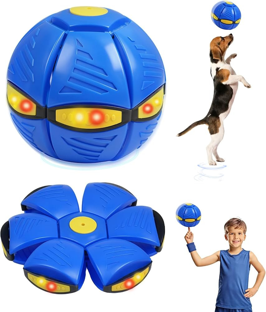 Magic Bouncing Ball for Kids- 3-in-1 Pop Up Flying Saucer Ball with 6 LED Lights, Dual-Form Magic... | Amazon (US)