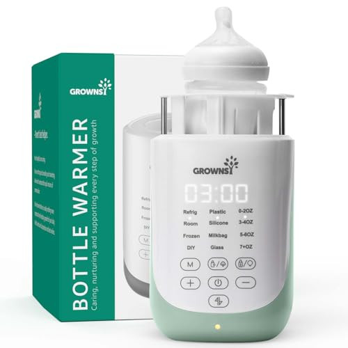 GROWNSY Nutri Bottle Warmer with Innovative Auto-Lift Feature, 10-in-1 Fast Baby Bottle Warmer with Night Light, Retain Nutrients Milk Warmer for All Bottles | Amazon (US)