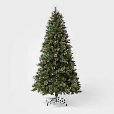 7.5&#39; Pre-Lit Full Virginia Pine Artificial Christmas Tree Multicolor Lights with AutoConnect ... | Target