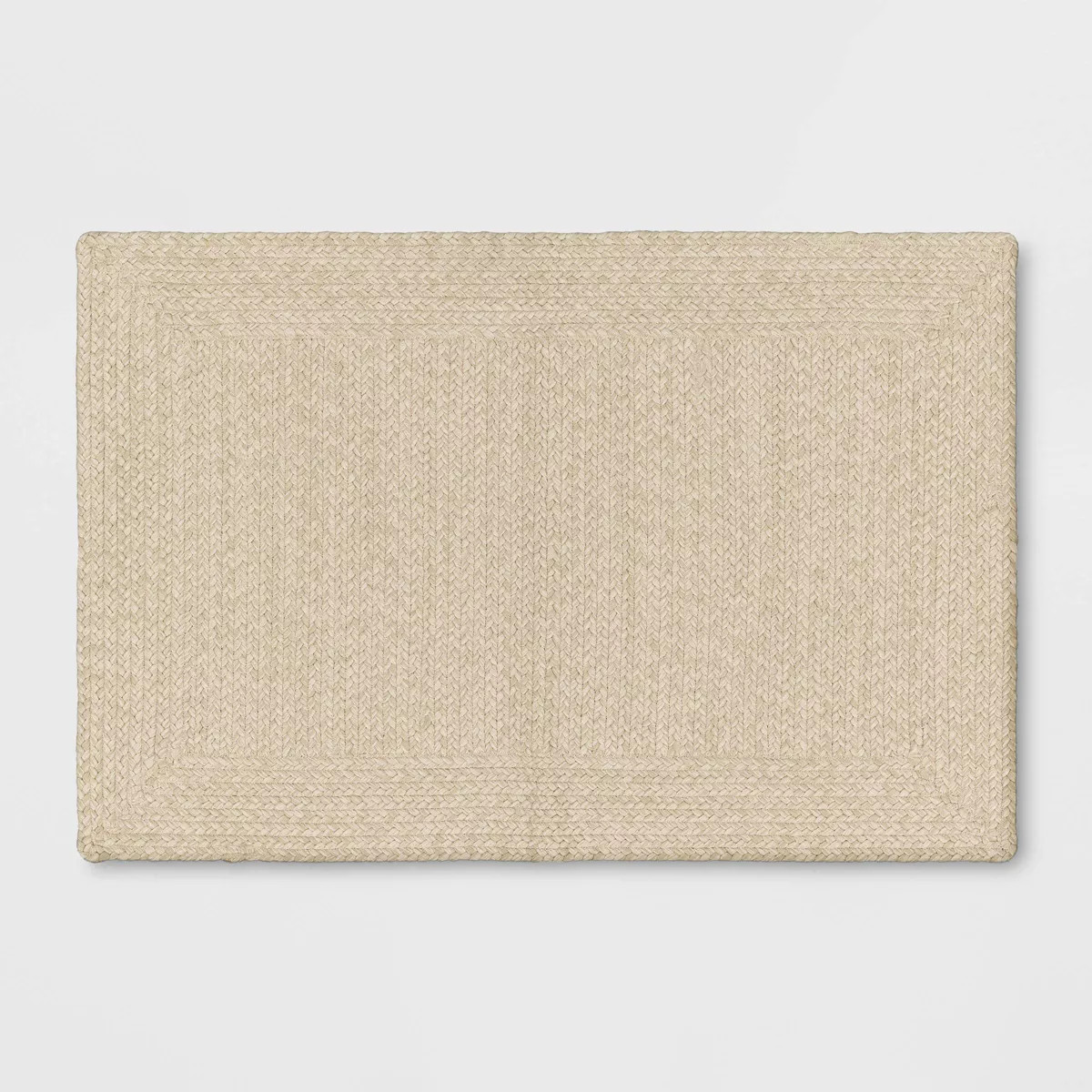 2'x3' Natural Woven Rectangular Braided Outdoor Accent Rug Heathered Cream - Threshold™ | Target