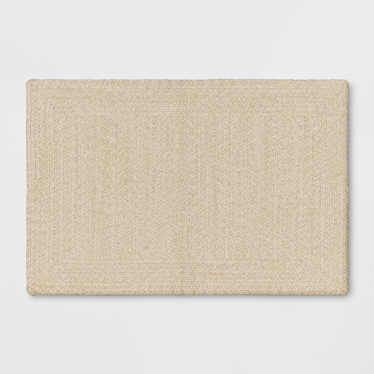 2'x3' Natural Woven Rectangular Braided Outdoor Accent Rug Heathered Cream - Threshold™ | Target