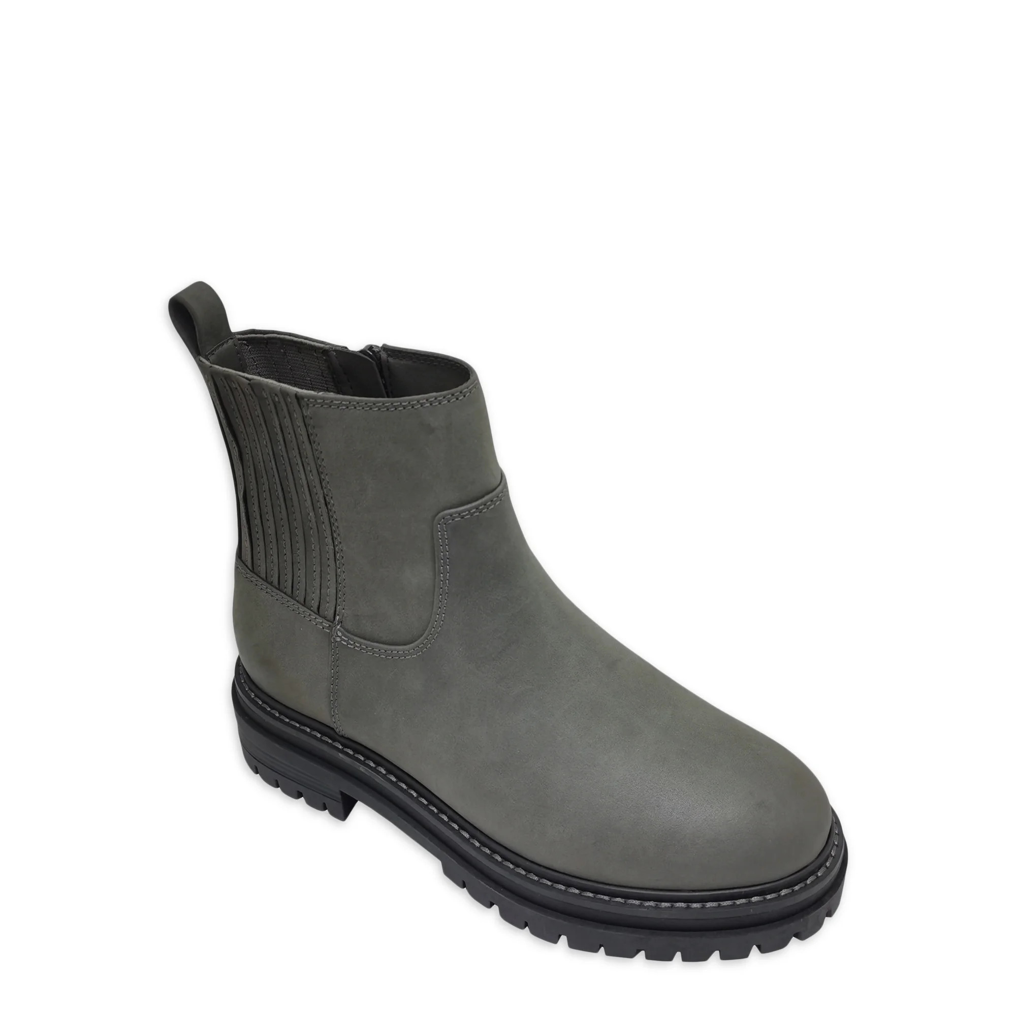 Time and Tru Women's Lug Chelsea Boots, Wide Width Available | Walmart (US)