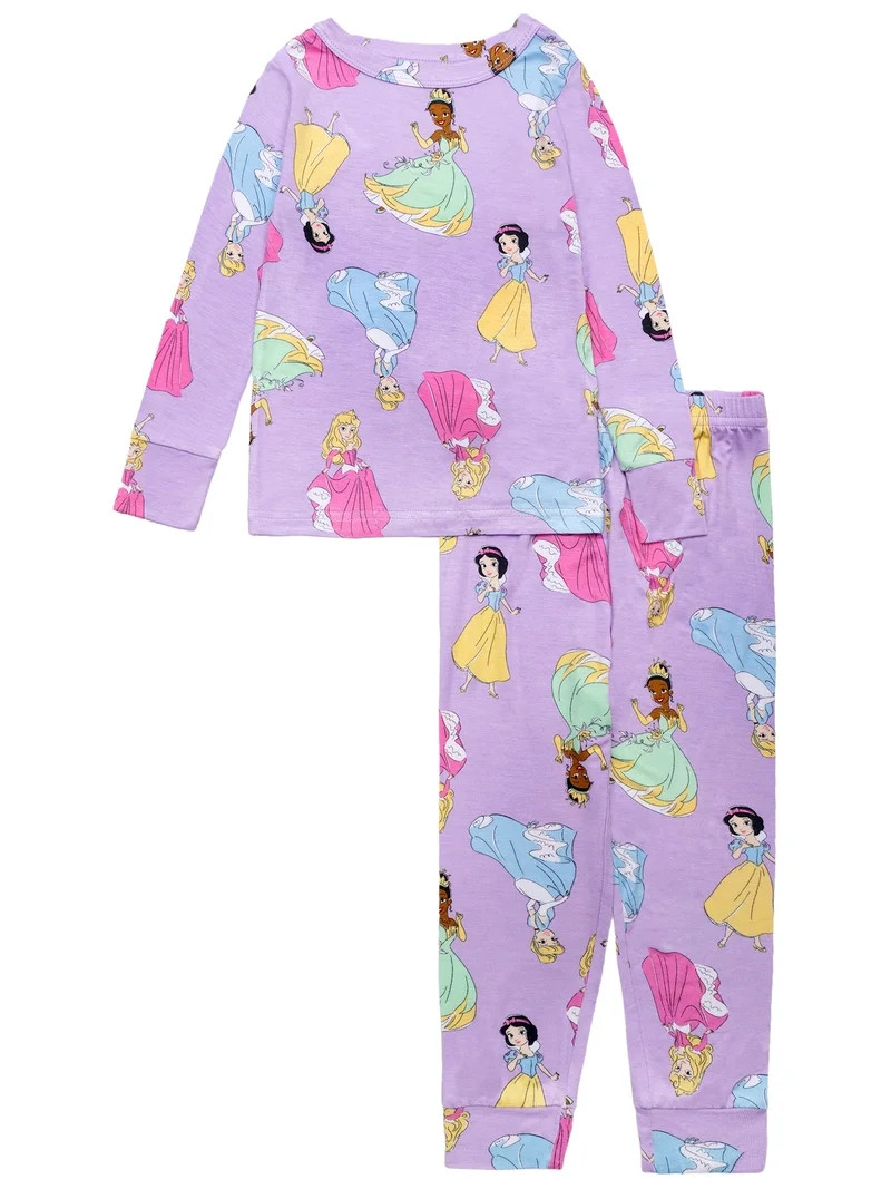 Character Toddler Girl Long Sleeve Top and Pant Pajama Set, 2-Piece, Sizes 12M-24M | Walmart (US)