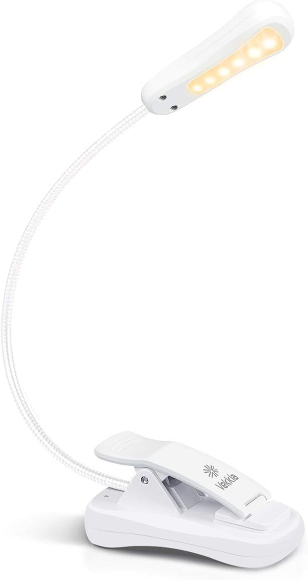 Vekkia 3000K Warm LED Rechargeable Book Light, Easy for Eyes, Clip on Reading Lights for Reading ... | Amazon (US)