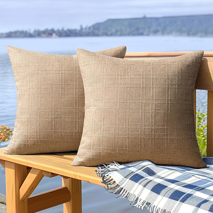 MIULEE Outdoor Waterproof Throw Pillow Covers Decorative Farmhouse Water Resistant Cushion Covers... | Amazon (US)
