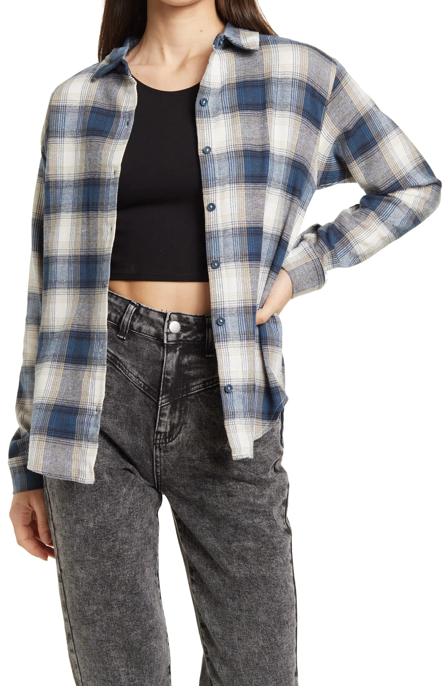 Oversized Plaid Shirt | Nordstrom Rack