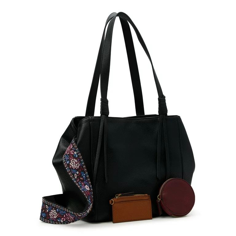 The Pioneer Woman Liddy Tote Handbag, Black, Women's | Walmart (US)