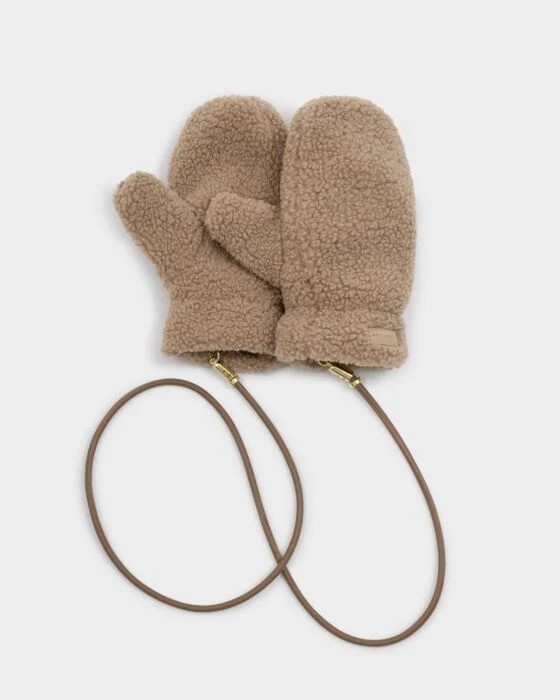 Teddy Mittens with Cord in Tan | Katie Loxton Ltd. (UK)