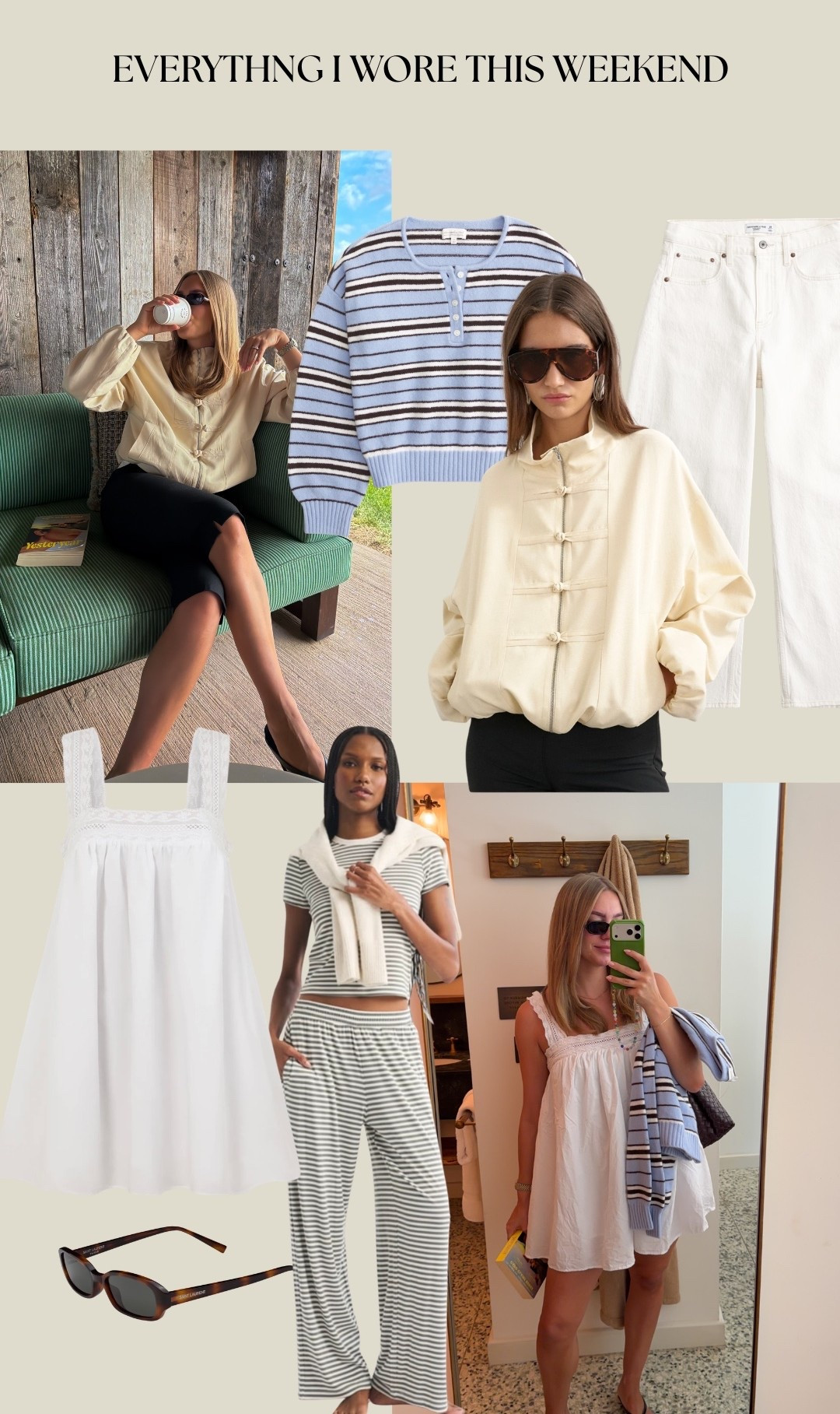 Rounding up everything I wore this weekend on my anniversary staycation 🤍🤍