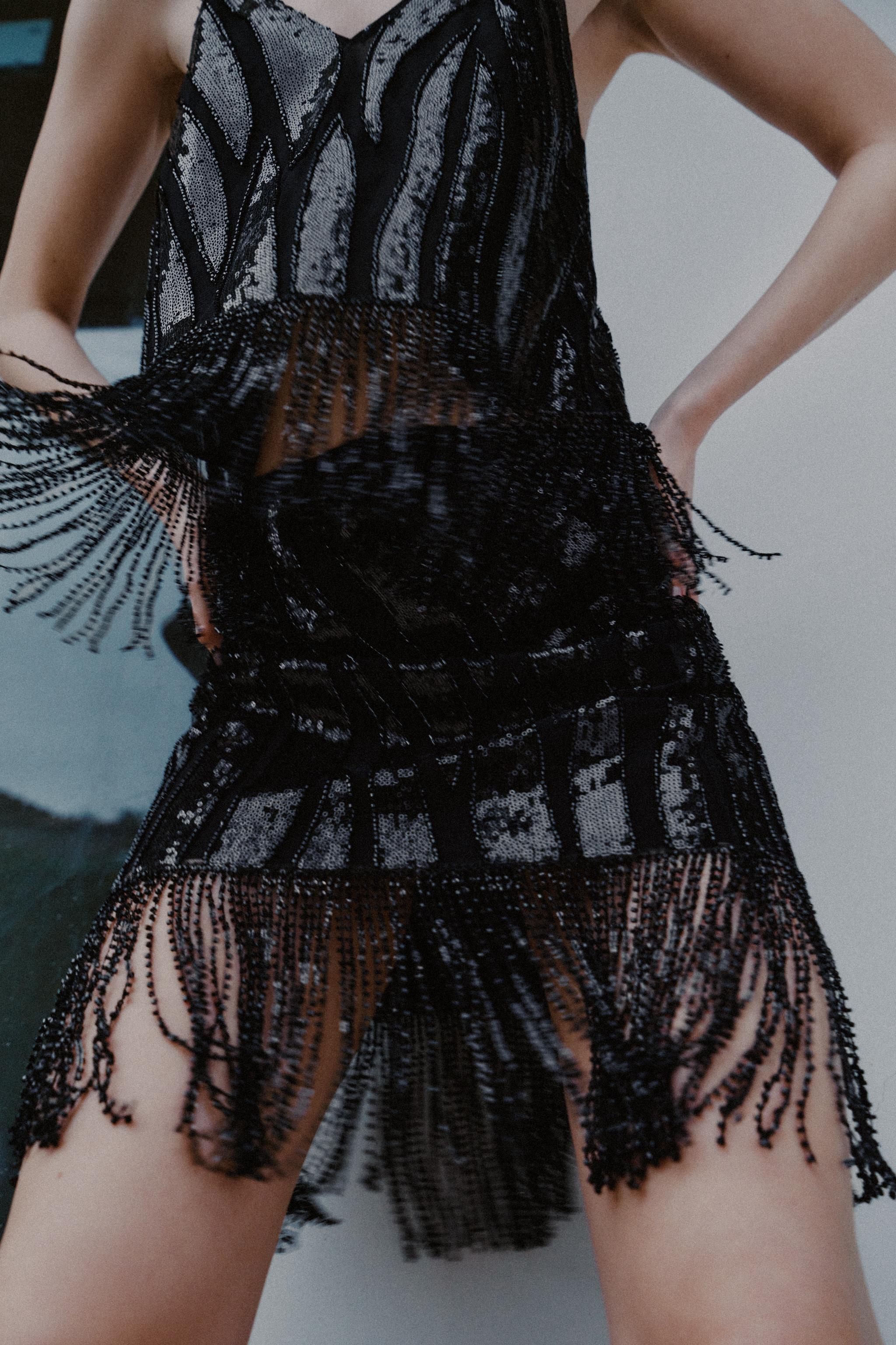 FRINGED SEQUIN SKIRT | Zara US