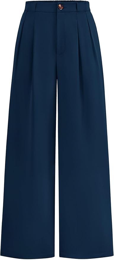 KIRUNDO Wide Leg Dress Pants for Women High Waisted Office Work Trousers Business Casual Slacks B... | Amazon (US)