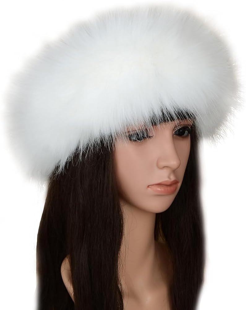 ZOSCGJMY Faux Fur Headband for Women Winter Hat Earwarmer Warm Cap | Amazon (US)