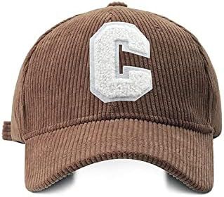 UniCloud Corduroy Cap with Fleece Embroidered Letter C Letter M Classic Corduroy Cotton Baseball ... | Amazon (US)