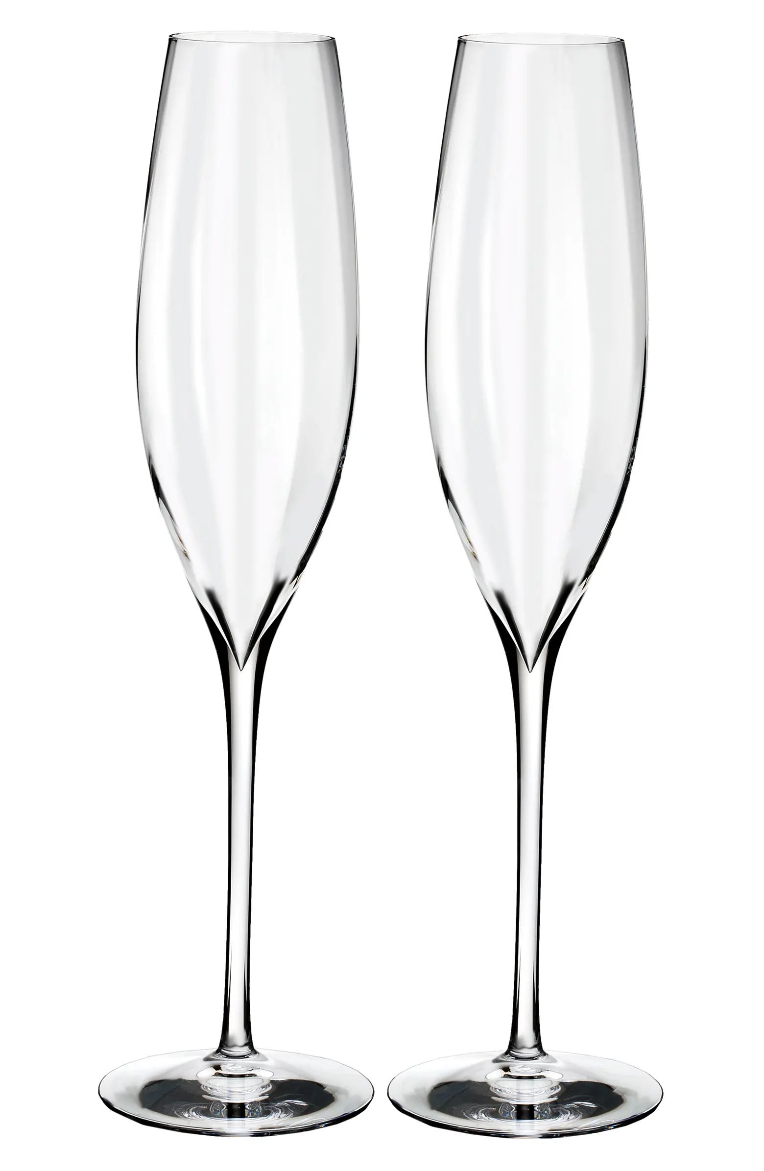 Waterford Elegance Optic Classic Set of 2 Lead Crystal Champagne Flutes | Nordstrom | Nordstrom