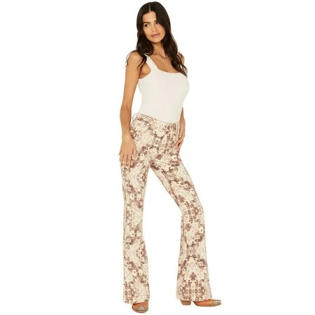 Shyanne Women s High Rise Southwestern Print Stretch Flare Jeans - SWFA23J40 29W x 34L | Walmart (US)