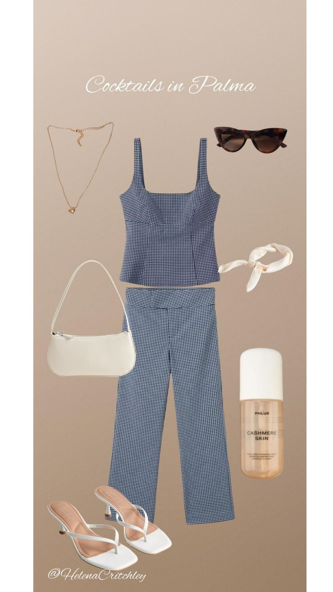 Cocktails In Palma 🌴

Gingham Coord Set, Blue Check Two Piece, Holiday Drinks Look, Summer Night Outfit, Strappy Heel Style, Minimal White Bag, Mediterranean Evening Style, Vacation Bar Outfit, Chic Holiday Coord 

 #LTKuk #LTKsummer #LTKtravel