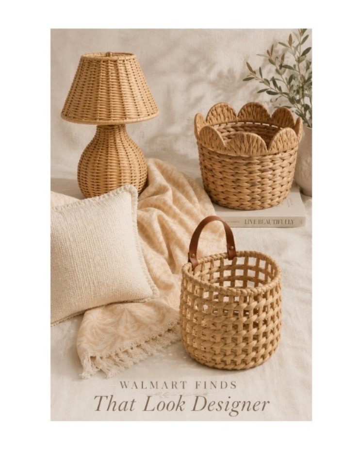 Who says beautiful has to be expensive? 🤍 These Walmart finds have the timeless, designer-inspired look I love—woven textures, cozy layers, and neutral pieces that instantly elevate a space. They’re proof that creating a warm, collected home doesn’t have to break the budget.
#walmart #lamp #basket #pillow #throw #home #decor