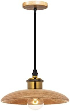 Arturesthome Pendant Lighting Fixture for Kitchen Island, Hand Made Wood Chandelier Single Head B... | Amazon (US)