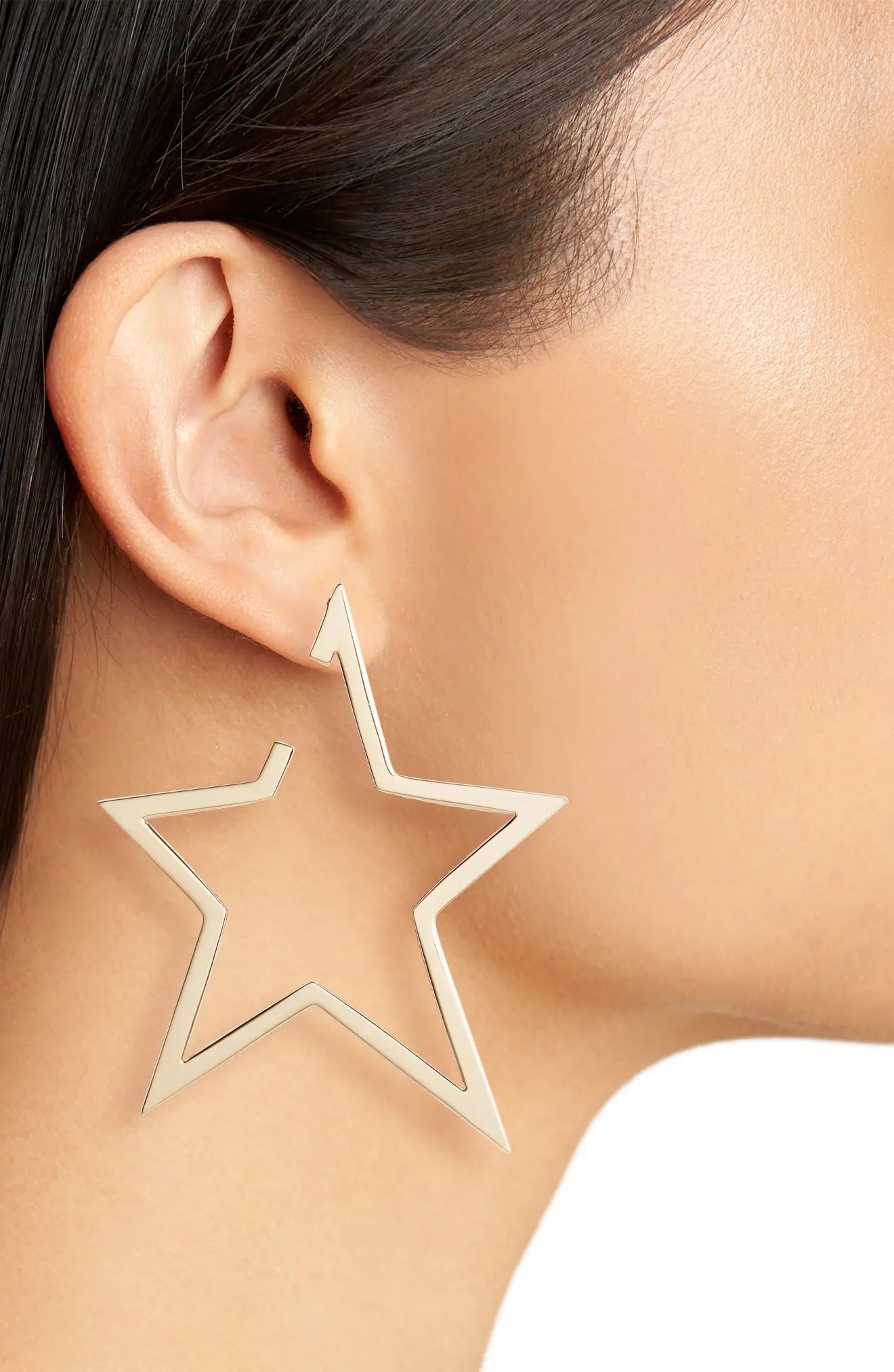 Sade X-Large Star Hoop Earrings | Nordstrom