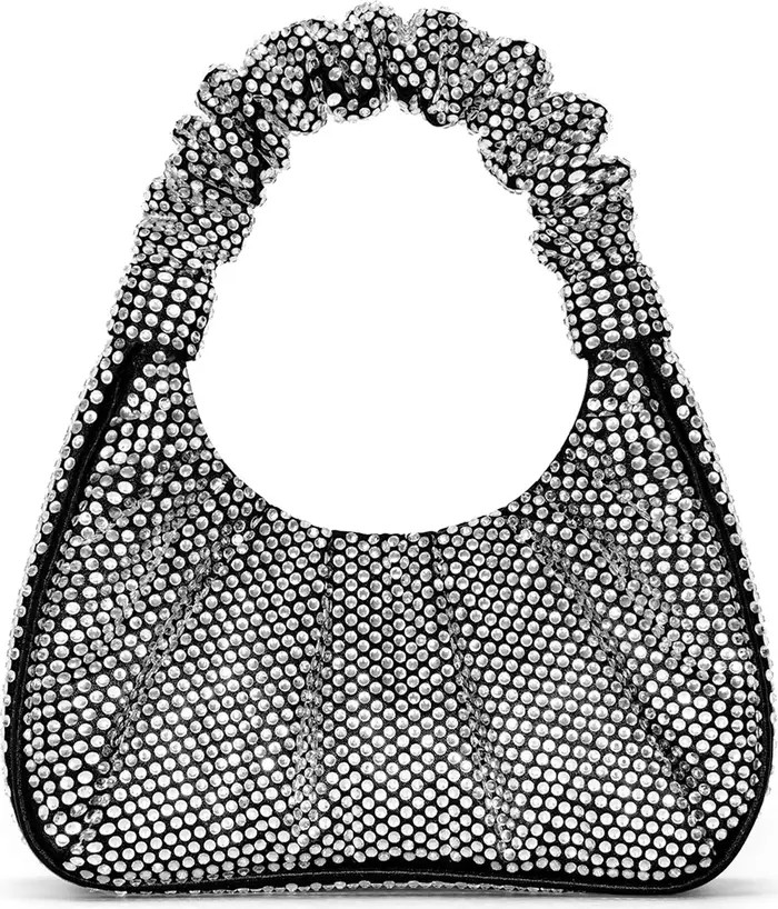 Gabbi Rhinestone Ruched Hobo | Nordstrom