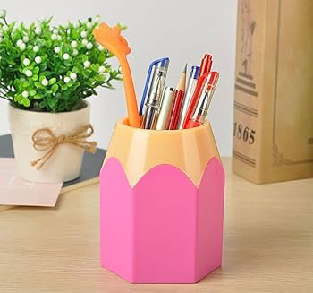 SPHTOEO Pencil Shaped Pen Holders Pencil Storage Organizer Cute Desktop Pen Cup Colorful Vase Pen... | Amazon (US)