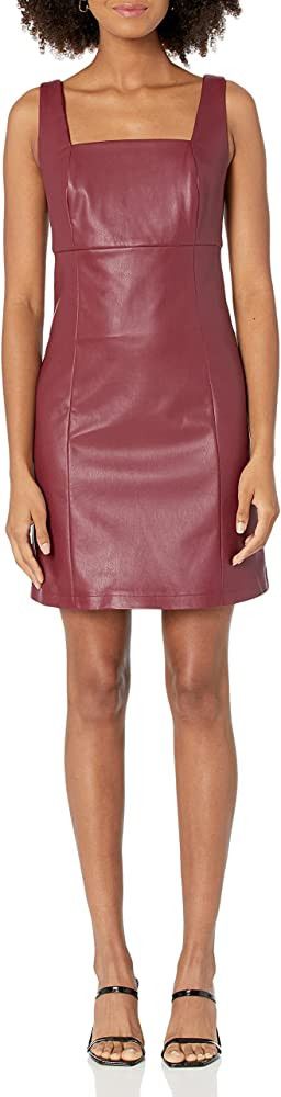 The Drop Women's Hank Vegan Leather Square Neck Mini Dress | Amazon (US)