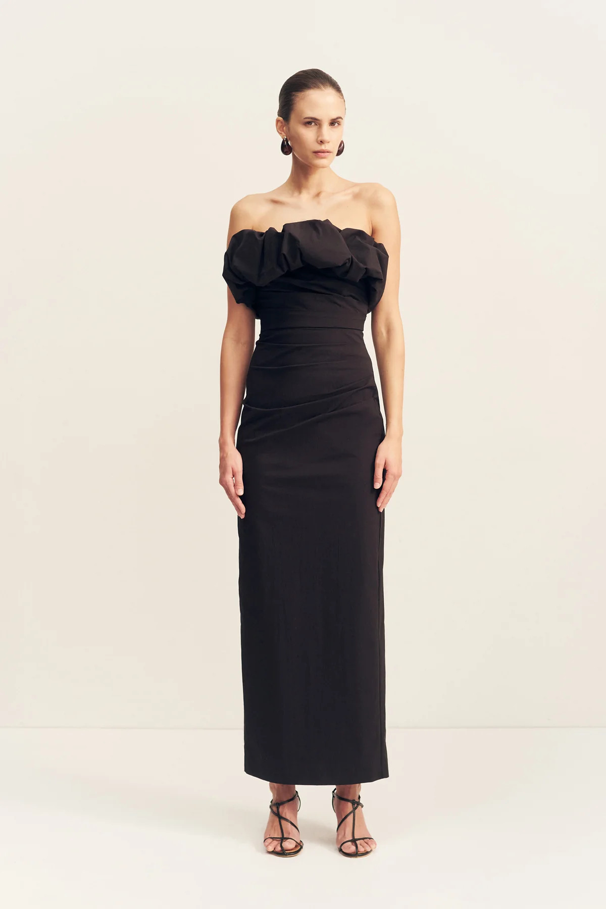 Campbell Strapless Bubble Maxi Dress | Black | Dresses | Shona Joy | Shona Joy
