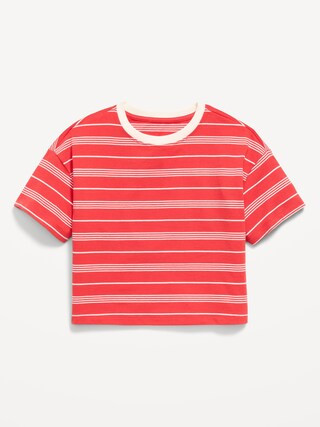 Oversized Short-Sleeve Cropped T-Shirt for Girls | Old Navy (US)