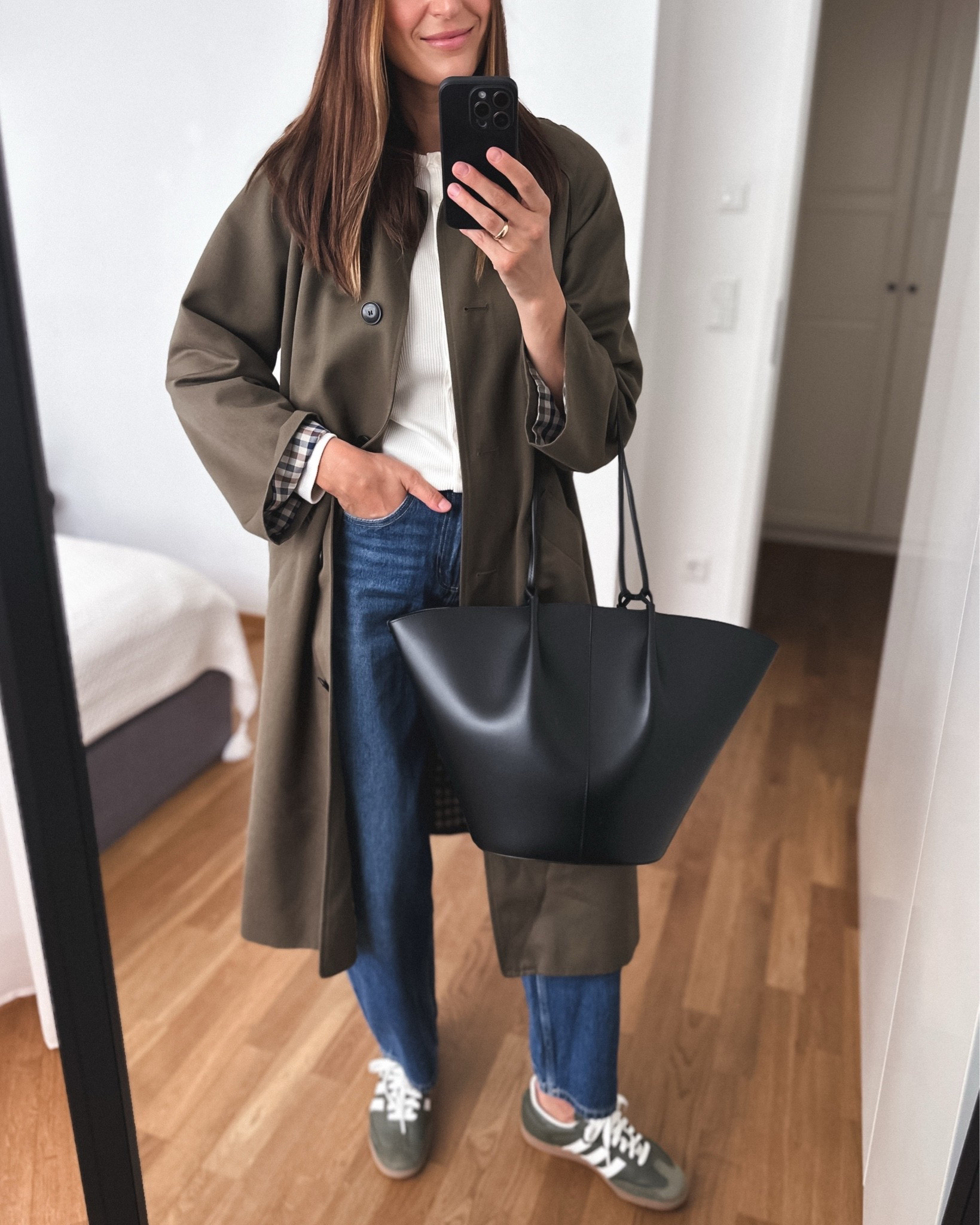 Khaki spring trench 
- wearing my usual size in Outwear - M/38 EU
