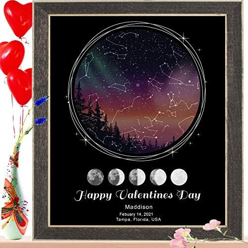 Personalized Star Map for specific date - Customized Constellation map Star Picture - Custom Anni... | Amazon (US)