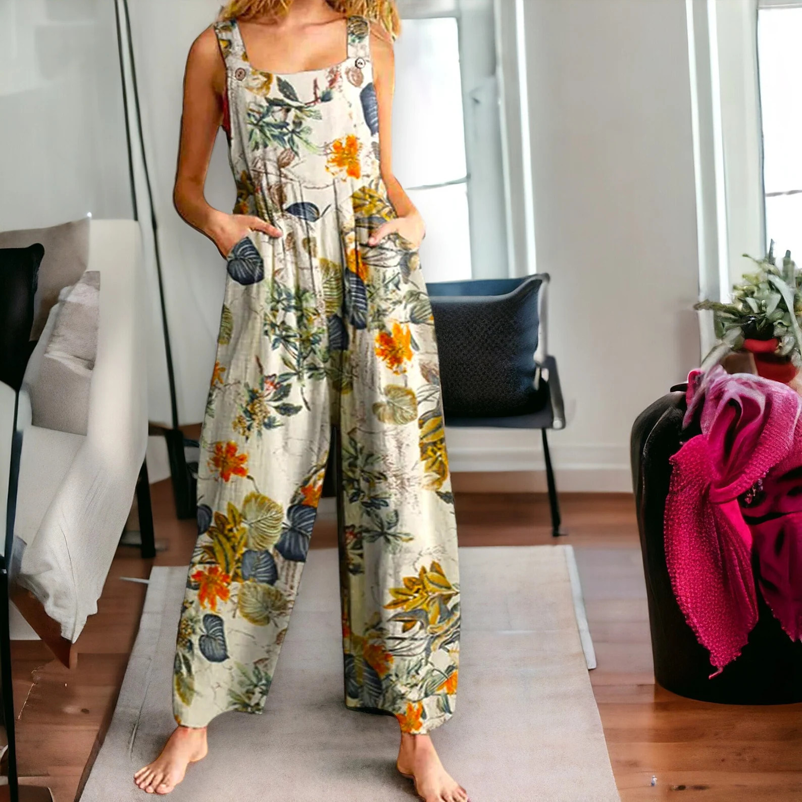 Cotton Boho Overalls, Bell Bottom Jumpsuit, Wide Leg Dungarees, Hippie Bohemian Pants, Celestial ... | Etsy (US)